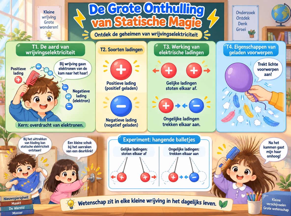 Dutch original of a static electricity educational poster